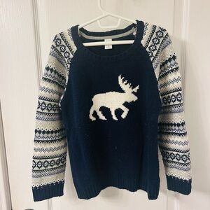 Janie and Jack Nordic Navy Reindeer Sweater! ❄️